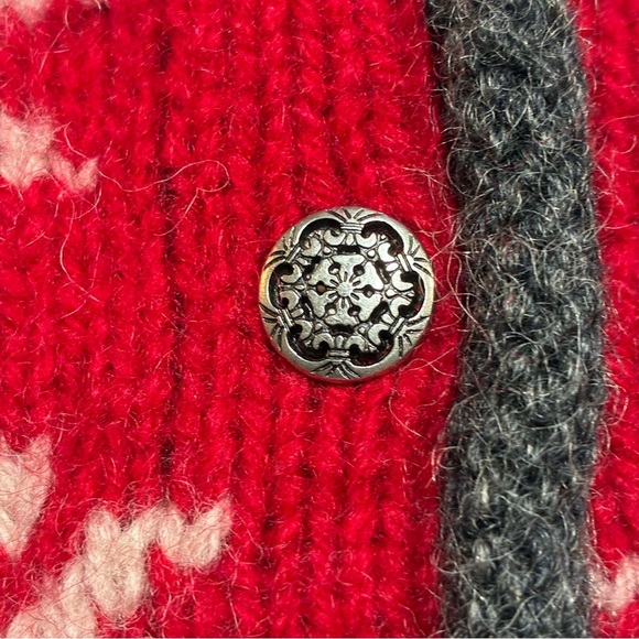 Limited Sweater Womens Medium Shetland Wool Vest Nordic Skiing Hand Knit V Neck - Picture 3 of 5